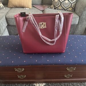 Badgley Mischka Deep Red Tote Bag